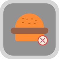 No hamburguesa plano redondo esquina icono diseño vector