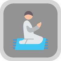 Prayer Flat round corner Icon Design vector