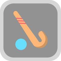 hockey plano redondo esquina icono diseño vector