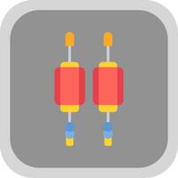 Lantern Flat round corner Icon Design vector