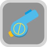 Whistle Flat round corner Icon Design vector