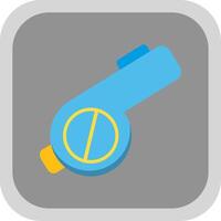 Whistle Flat round corner Icon Design vector