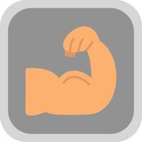 Body Builder Flat round corner Icon Design vector