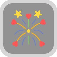 Fireworks Flat round corner Icon Design vector