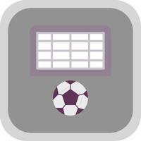 Football Goal Flat round corner Icon Design vector