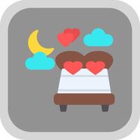 Night Flat round corner Icon Design vector