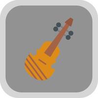 Violin Flat round corner Icon Design vector