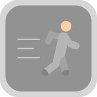 Jogging Flat round corner Icon Design vector