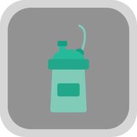 Protein Shake Flat round corner Icon Design vector