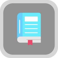 Book Flat round corner Icon Design vector