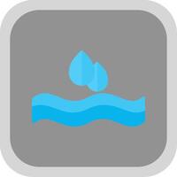 Water Drop Flat round corner Icon Design vector