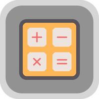 Calculator Flat round corner Icon Design vector