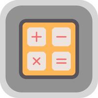 calculadora plano redondo esquina icono diseño vector