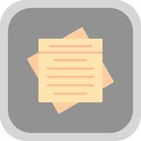 Sticky Note Flat round corner Icon Design vector