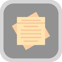 Sticky Note Flat round corner Icon Design vector