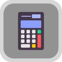 calculadora plano redondo esquina icono diseño vector