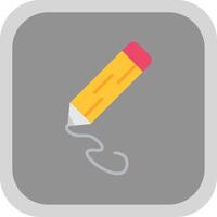 Pencil Flat round corner Icon Design vector