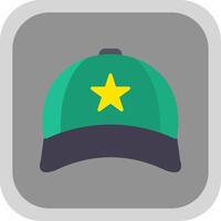 Cap Flat round corner Icon Design vector