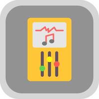 Music Player Flat round corner Icon Design vector