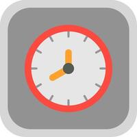 Clock Flat round corner Icon Design vector