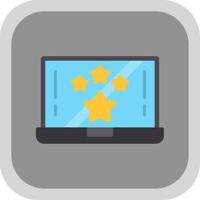 Star Flat round corner Icon Design vector