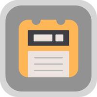 Floppy Disk Flat round corner Icon Design vector