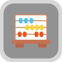 Abacus Flat round corner Icon Design vector