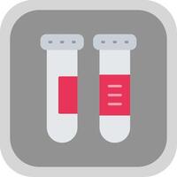 Test Tubes Flat round corner Icon Design vector