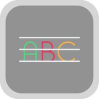 Alphabet Flat round corner Icon Design vector