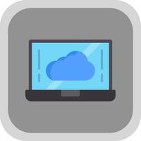 Cloud Flat round corner Icon Design vector