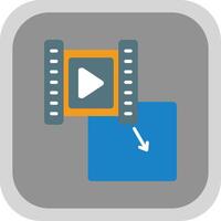 Footage Flat round corner Icon Design vector