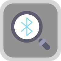 Bluetooth Flat round corner Icon Design vector