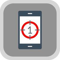 Countdown Flat round corner Icon Design vector