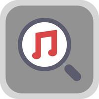 Music Note Flat round corner Icon Design vector