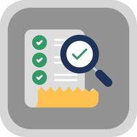 Checklist Flat round corner Icon Design vector