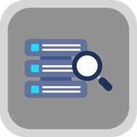 Database Flat round corner Icon Design vector