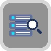 Database Flat round corner Icon Design vector