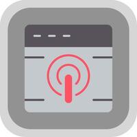 Browser Flat round corner Icon Design vector