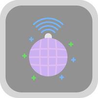 Disco Flat round corner Icon Design vector