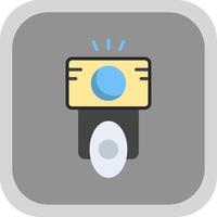 Camera Flash Flat round corner Icon Design vector