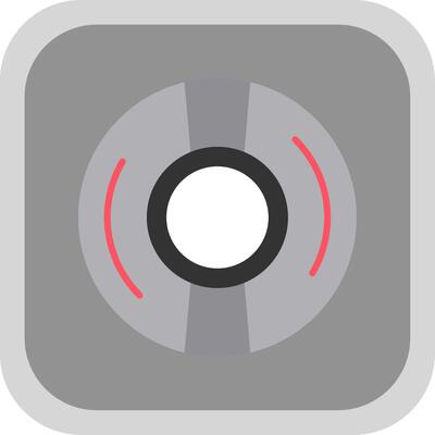Cd Flat round corner Icon Design