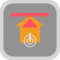 Upload Flat round corner Icon Design vector