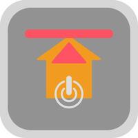 Upload Flat round corner Icon Design vector