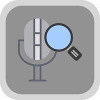 Search Flat round corner Icon Design vector