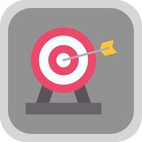 Target Flat round corner Icon Design vector