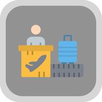 Airport Flat round corner Icon Design vector