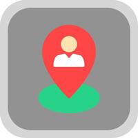 Location Flat round corner Icon Design vector