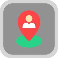 Location Flat round corner Icon Design vector