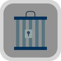 Cage Flat round corner Icon Design vector