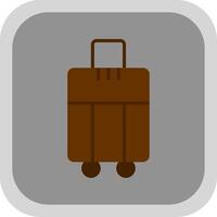 Luggage Flat round corner Icon Design vector